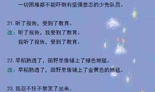 六年级修改病句练习 六年级修改病句练习